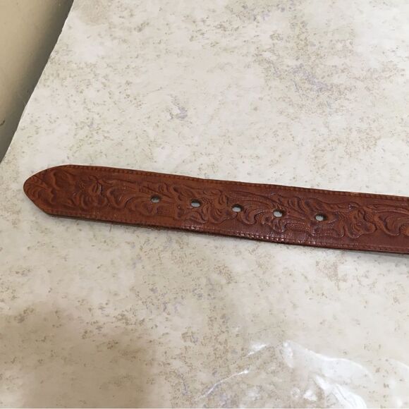 STEERHIDE TOOLED LEATHER BELT‎ - Picture 5 of 7